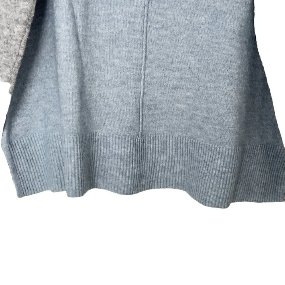 Westbound Wool Blend Oversized Boxy Drop Sleeve Colorblock Crew Neck Sweater (L)